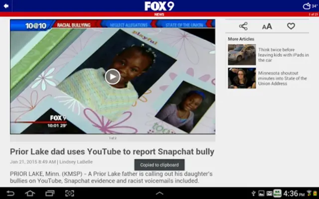 FOX 9 android App screenshot 1